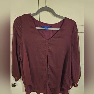 Medium burgundy blouse